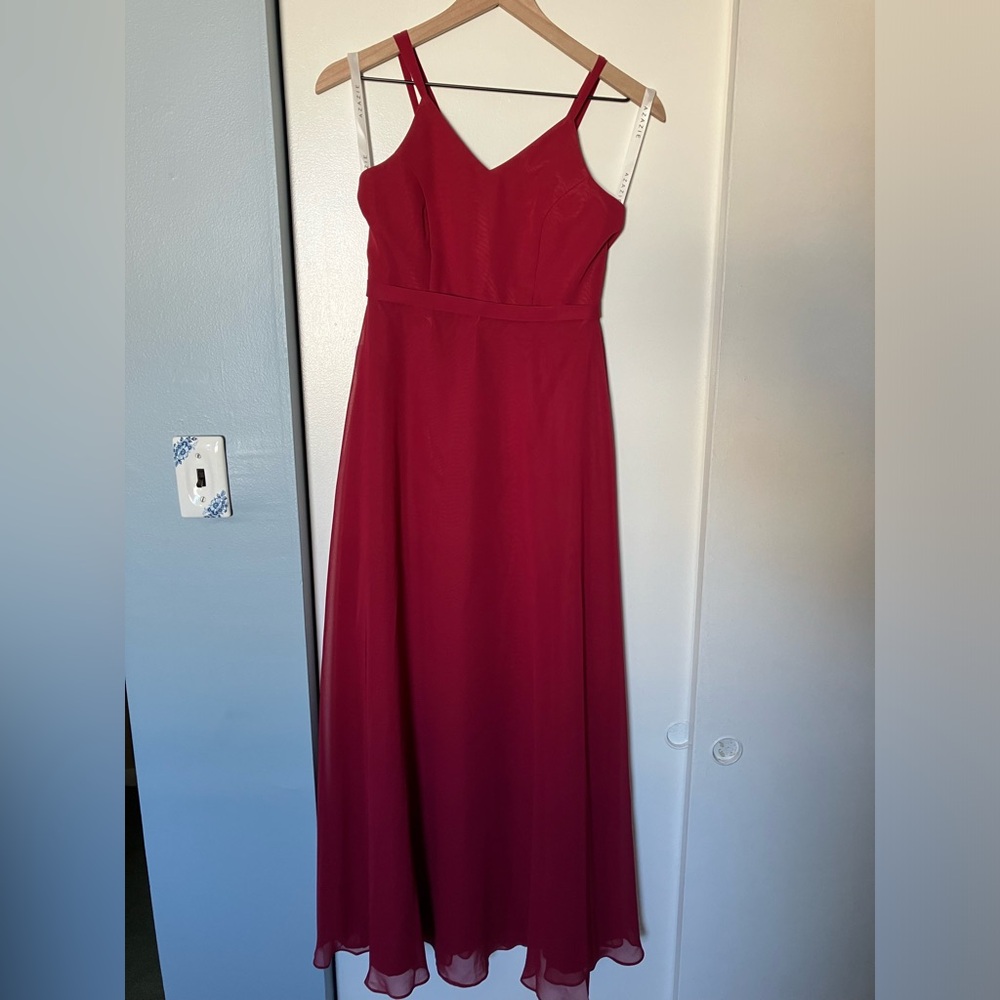 Azazie Janine Burgundy Junior Bridesmaid Dress